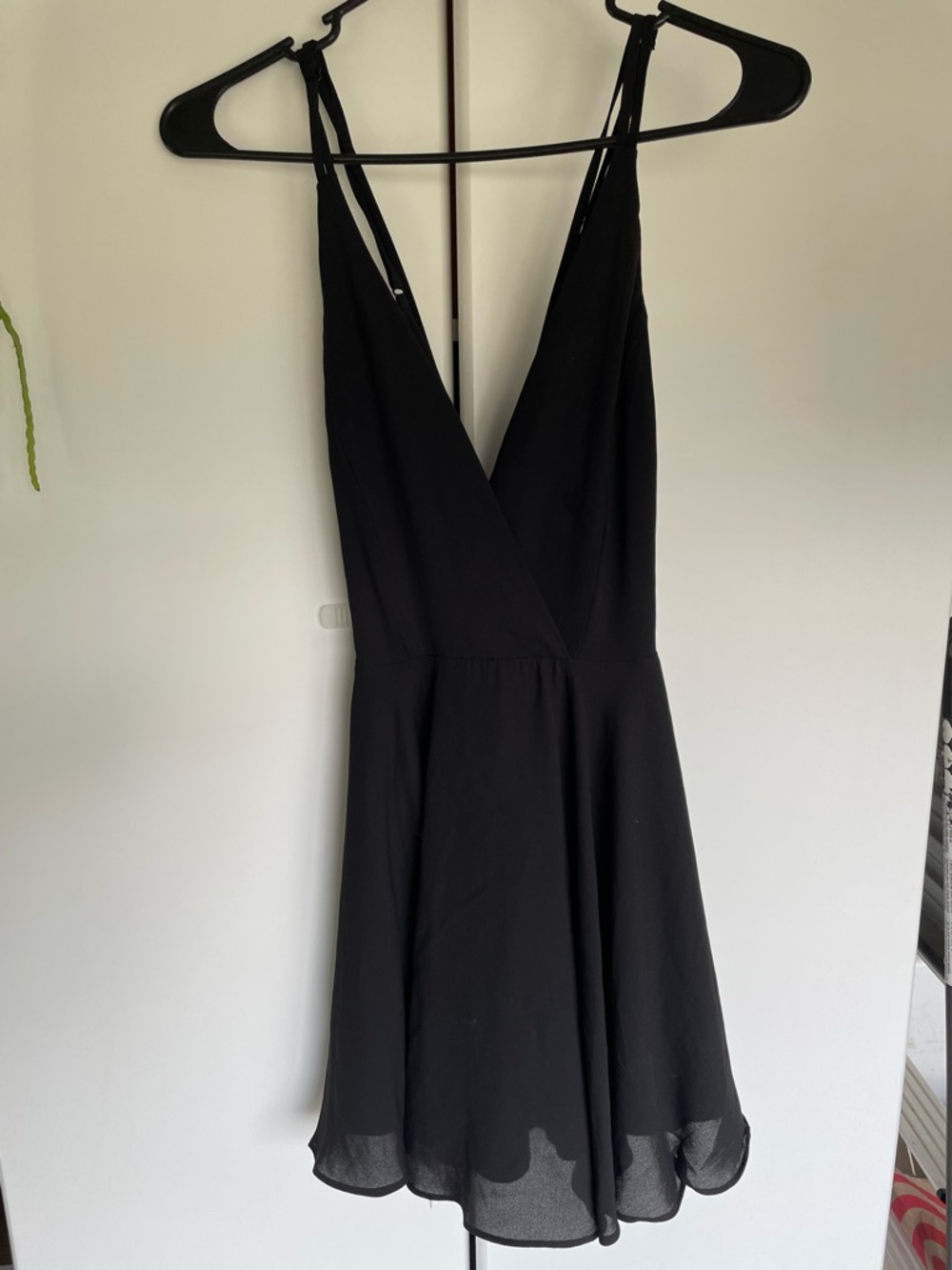 Urban Outfitters Kimchi Blue Black V-Neck Spaghetti Strap Mini Dress